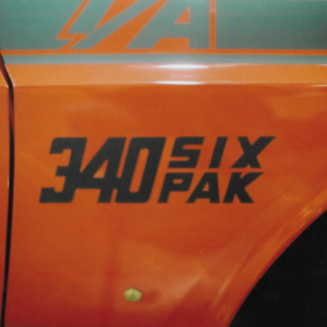 1970 Challenger 340 Six-Pak fender decal