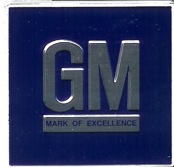 1968-72 G.M. Emblem W/ Blue Background