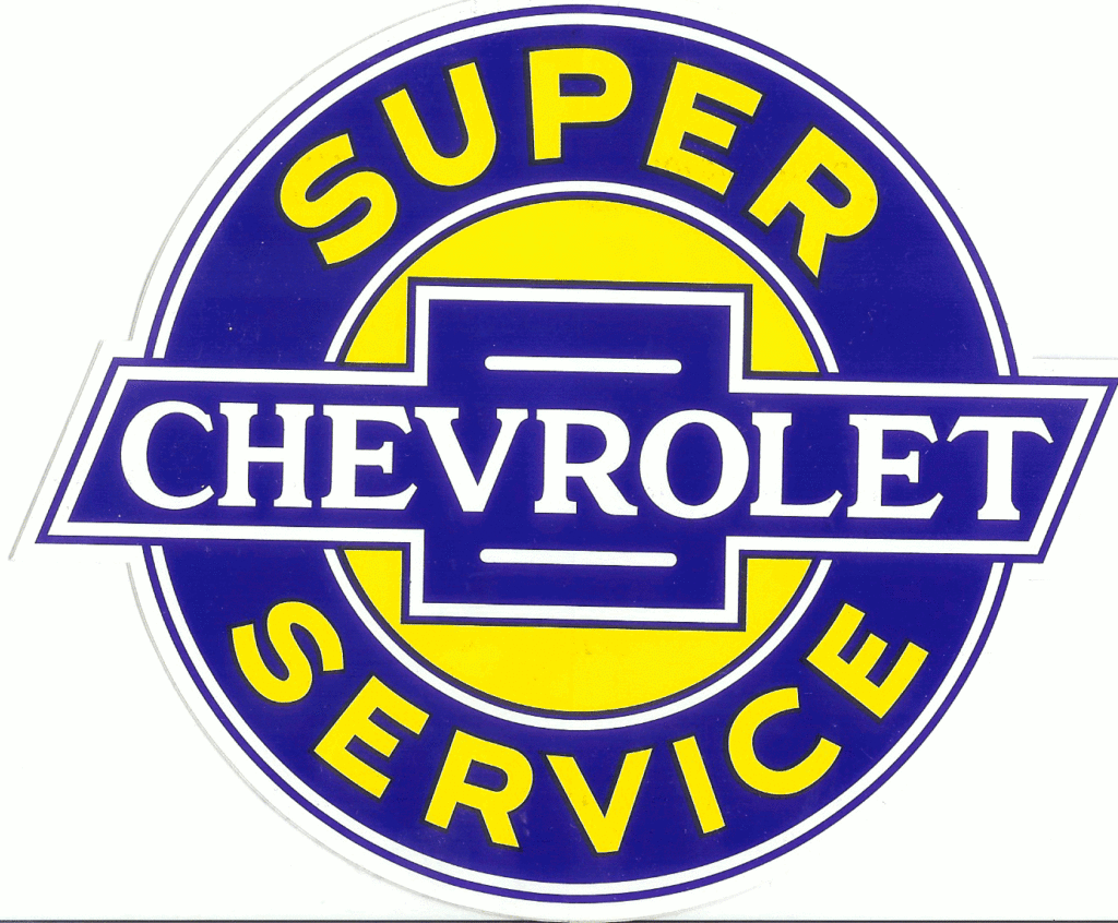 Chevrolet Specialty Decals - Chevrolet Service, Genuine Parts, Used Ok Cars