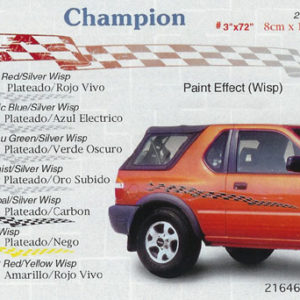 Champion 3" x 72" 6" 108" Custom Vinyl Graphics
