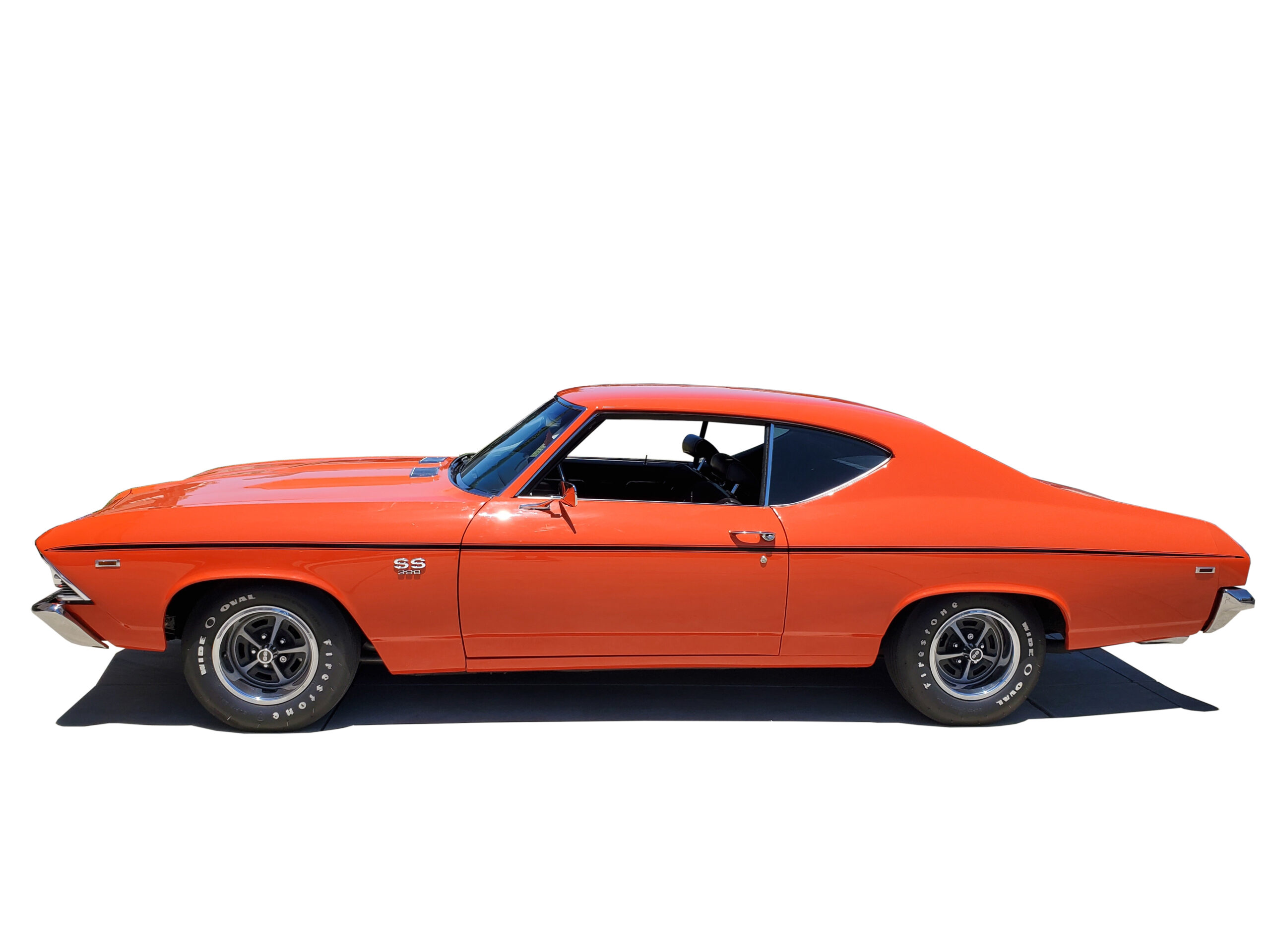 thumbnail image 2 of QH-527 1969 CHEVELLE HOOD AND SIDE STRIPE - VINYL Or PAINT STENCIL 2 of 13