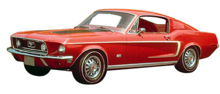 1968 Mustang C Stripe