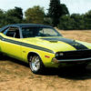 1971 Challenger R/T with qtr. panel scoop stripes.