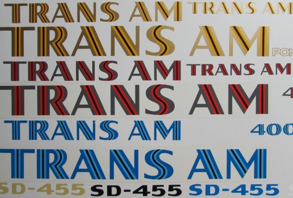 1973-78 Pontiac Trans Am Names