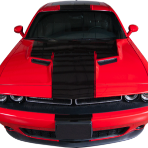 2015-18 Dodge Challenger Front, Hood, Roof,Trunk,Spoiler,and Rear Bumper Stripe with Accent Line